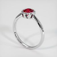 0.90 Ct. Ruby Ring, 18K White Gold 2