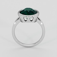 5.06 Ct. Bluish Green Sapphire Ring, 18K White Gold 3