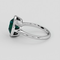 5.06 Ct. Bluish Green Sapphire Ring, 18K White Gold 4
