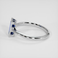 1.00 Ct. Blue Sapphire Ring, 18K White Gold 4