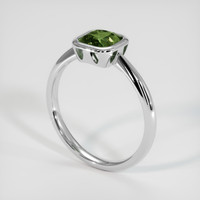 1.50 Ct. Green Sapphire Ring, 18K White Gold 2