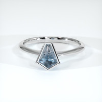 0.71 Ct. Sapphire Ring, 18K White Gold 1