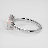 1.92 Ct. Peach Sapphire Ring, 18K White Gold 4