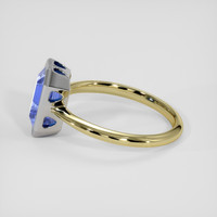 3.04 Ct. Blue Sapphire Ring, 14K White & Yellow 4