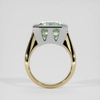 4.76 Ct. Green Prasiolite Ring, 14K White & Yellow 3