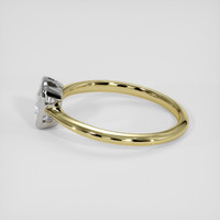 1.24 Ct. White Sapphire Ring, 14K White & Yellow 4