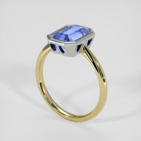 3.04 Ct. Blue Sapphire Ring, 18K White & Yellow 2