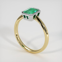 1.38 Ct. Emerald Ring, 18K White & Yellow 2