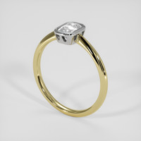 1.24 Ct. White Sapphire Ring, 18K White & Yellow 2