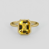 2.20 Ct. Brownish Yellow Heliodor Ring, 10K Yellow Gold 1