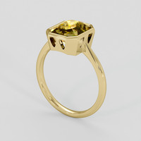 2.20 Ct. Brownish Yellow Heliodor Ring, 10K Yellow Gold 2