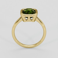 2.45 Ct. Yellowish Green Tourmaline Ring, 10K Yellow Gold 3