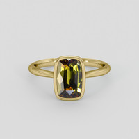 2.36 Ct. Brownish Green Andalusite Ring, 10K Yellow Gold 1