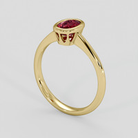 1.03 Ct. Ruby Ring, 10K Yellow Gold 2