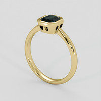 1.10 Ct. Bluish Green Sapphire Ring, 10K Yellow Gold 2