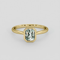 1.57 Ct. Bluish Green Sapphire Ring, 10K Yellow Gold 1