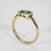 1.01 Ct. Bluish Green Sapphire Ring, 10K Yellow Gold 2