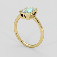 1.65 Ct. Bluish Green Sapphire Ring, 10K Yellow Gold 2