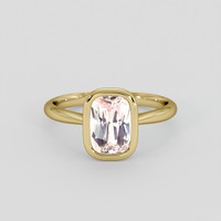 2.04 Ct. Peach Sapphire Ring, 10K Yellow Gold 1