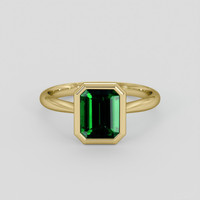 1.63 Ct. Green Chrome Tourmaline Ring, 14K Yellow Gold 1