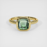 1.10 Ct. Green Sapphire Ring, 14K Yellow Gold 1