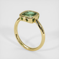 1.10 Ct. Green Sapphire Ring, 14K Yellow Gold 2