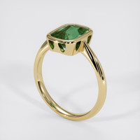3.03 Ct. Green Sapphire Ring, 14K Yellow Gold 2