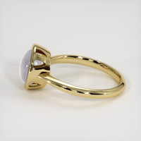 4.35 Ct. Greyish Blue Sapphire Ring, 14K Yellow Gold 4