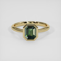 1.59 Ct. Green Sapphire Ring, 14K Yellow Gold 1