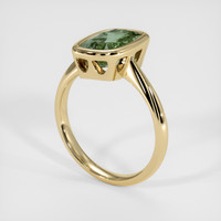 1.76 Ct. Green Sapphire Ring, 14K Yellow Gold 2