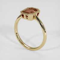 1.85 Ct. Orangish Brown Sapphire Ring, 14K Yellow Gold 2