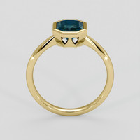2.15 Ct. Bluish Green Sapphire Ring, 14K Yellow Gold 3