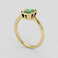 1.66 Ct. Bluish Green Sapphire Ring, 14K Yellow Gold 2