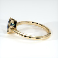 0.71 Ct. Greyish Blue Sapphire Ring, 14K Yellow Gold 4