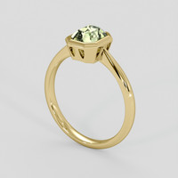 1.31 Ct. Yellowish Green Sapphire Ring, 14K Yellow Gold 2