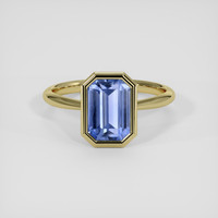 3.04 Ct. Blue Sapphire Ring, 18K Yellow Gold 1