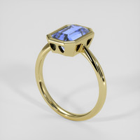 3.04 Ct. Blue Sapphire Ring, 18K Yellow Gold 2