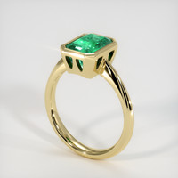 2.02 Ct. Emerald   Ring, 18K Yellow Gold 2