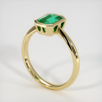 1.38 Ct. Emerald Ring, 18K Yellow Gold 2