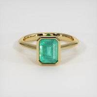 1.89 Ct. Emerald Ring, 18K Yellow Gold 1