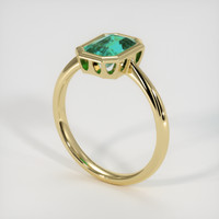 1.38 Ct. Emerald Ring, 18K Yellow Gold 2