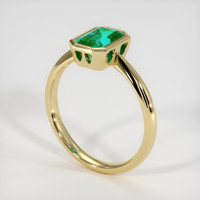 1.42 Ct. Emerald Ring, 18K Yellow Gold 2