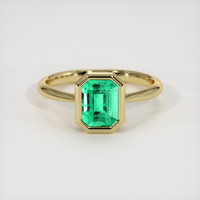 1.59 Ct. Emerald Ring, 18K Yellow Gold 1