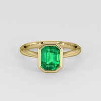 1.23 Ct. Emerald Ring, 18K Yellow Gold 1