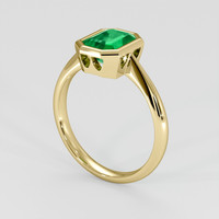 1.23 Ct. Emerald Ring, 18K Yellow Gold 2