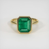 4.00 Ct. Emerald Ring, 18K Yellow Gold 1