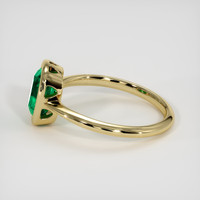1.37 Ct. Emerald Ring, 18K Yellow Gold 4