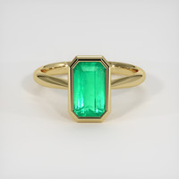 1.91 Ct. Emerald Ring, 18K Yellow Gold 1