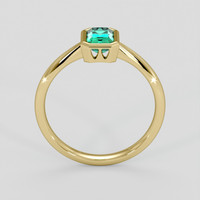 0.51 Ct. Emerald Ring, 18K Yellow Gold 3