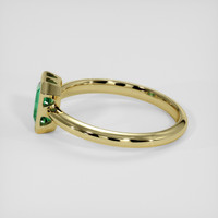 0.87 Ct. Emerald Ring, 18K Yellow Gold 4